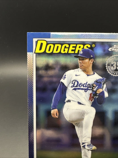 Yoshinobu Yamamoto 2025 Topps Chrome Update 1990 #90CU-14 Los Angeles Dodgers