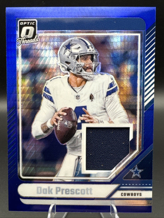 2024 Panini Donruss Optic Dak Prescott Threads Blue Hyper Jersey Relic #DTB-DPT