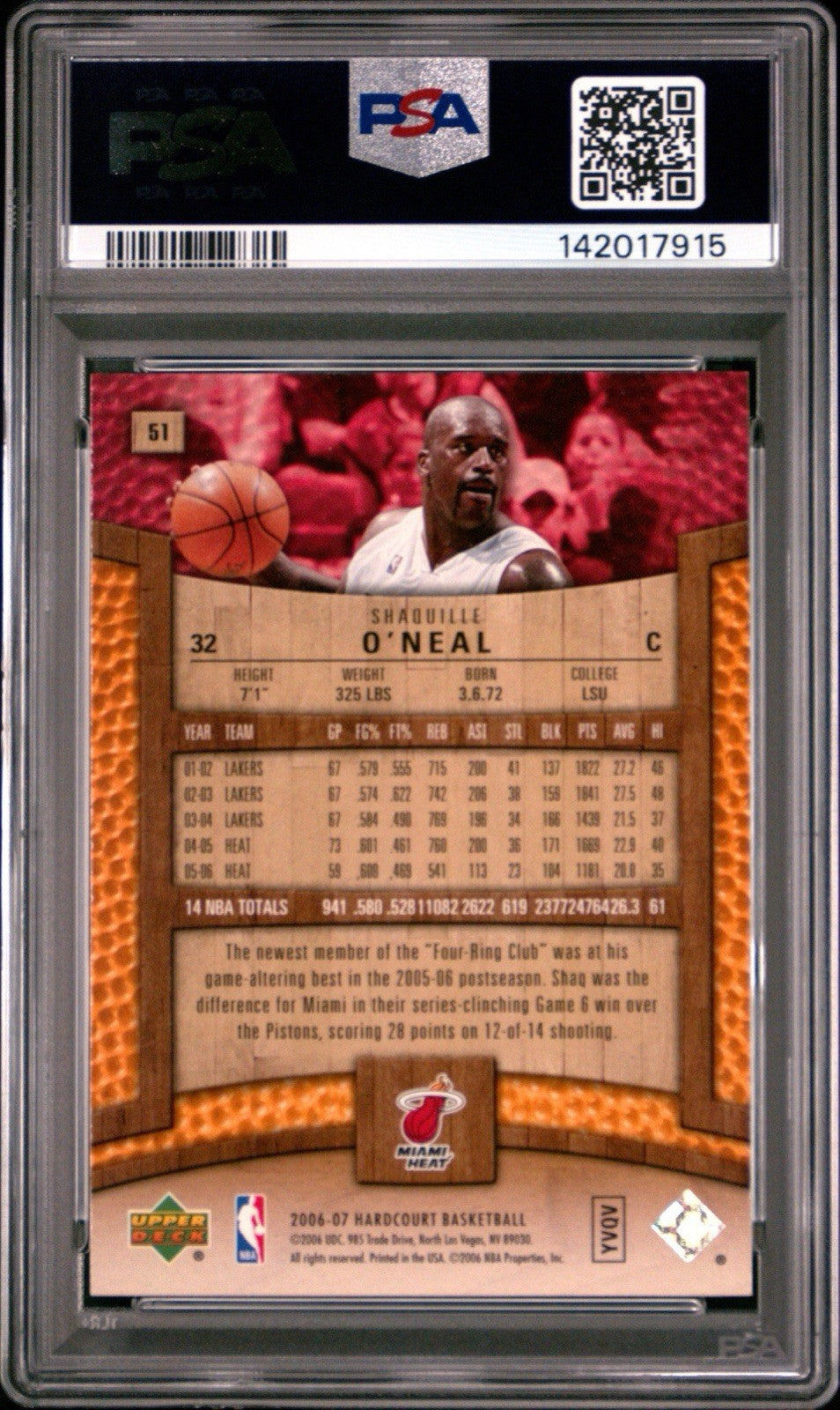 2006-07 Upper Deck Hardcourt - Shaquille O'Neal #51