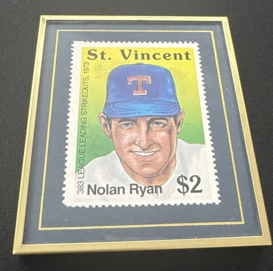 1991 Hanford Heirlooms Nolan Ryan St. Vincent $2 Stamp