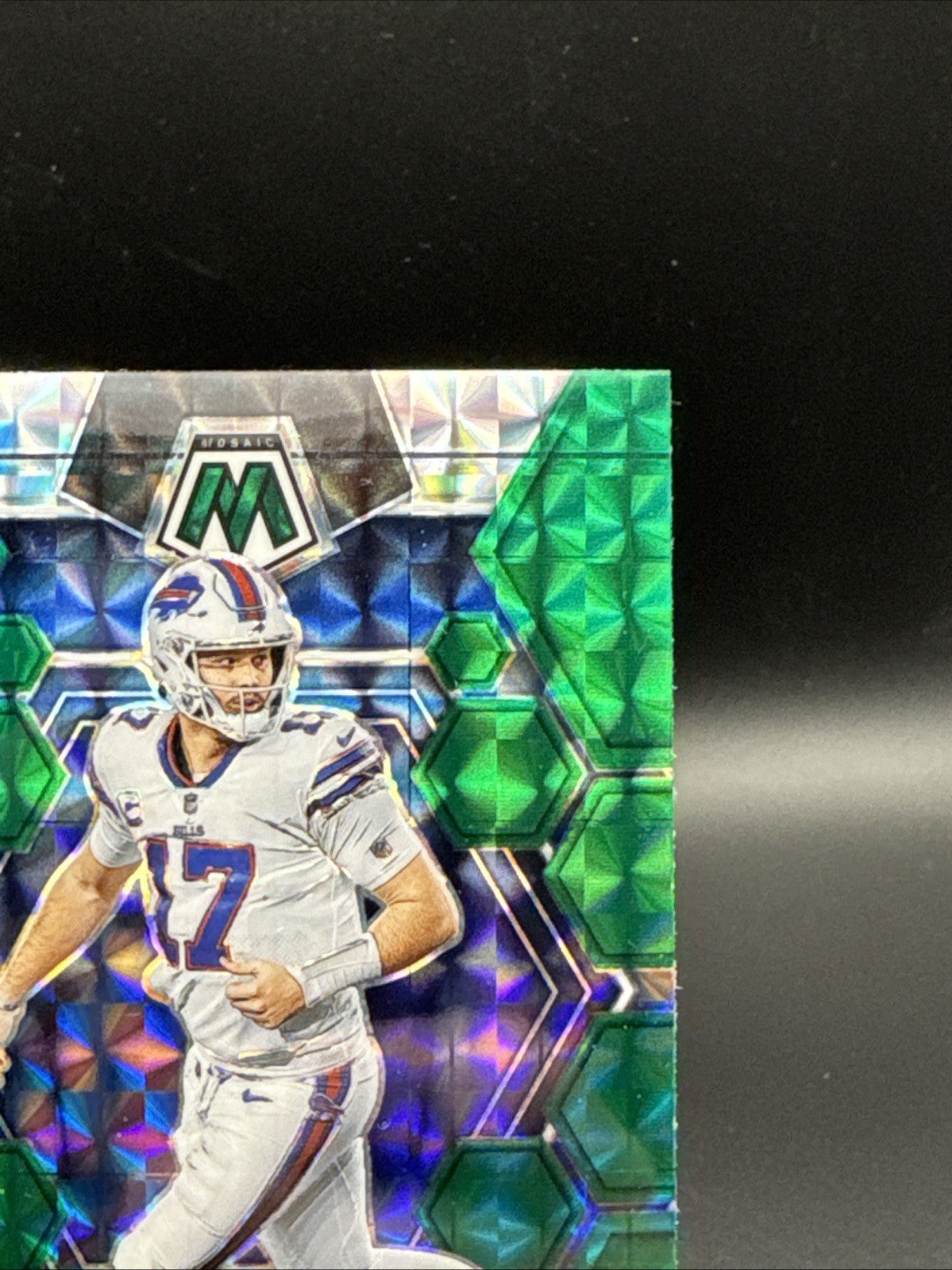 2023 Panini Mosaic Josh Allen Green Prizm Parallel Buffalo Bills #21
