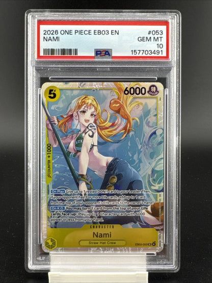 Nami (053) EB03-053 Extra Booster: One Piece Heroines Edition Foil PSA 10
