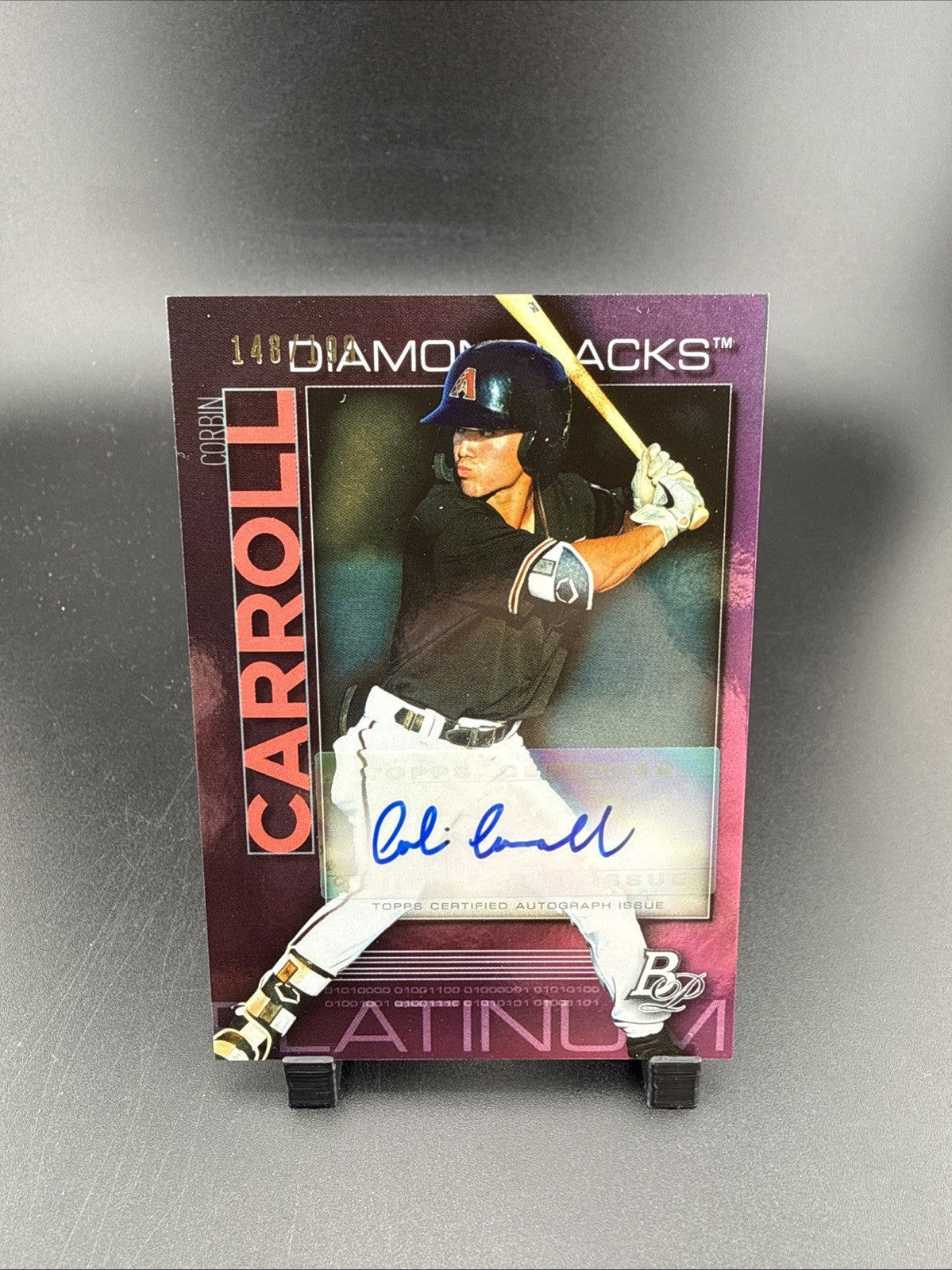 2020 Bowman Platinum Corbin Carroll Purple RC Auto #TOP-79 188/199
