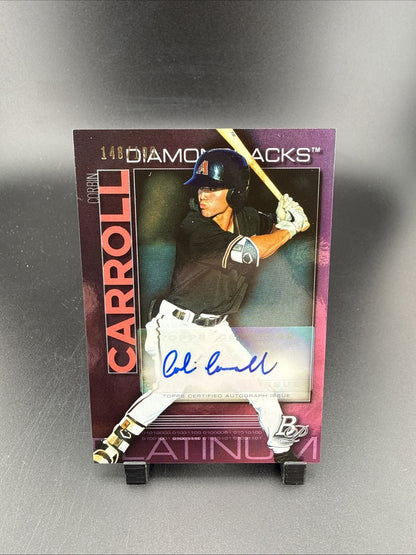 2020 Bowman Platinum Corbin Carroll Purple RC Auto #TOP-79 188/199