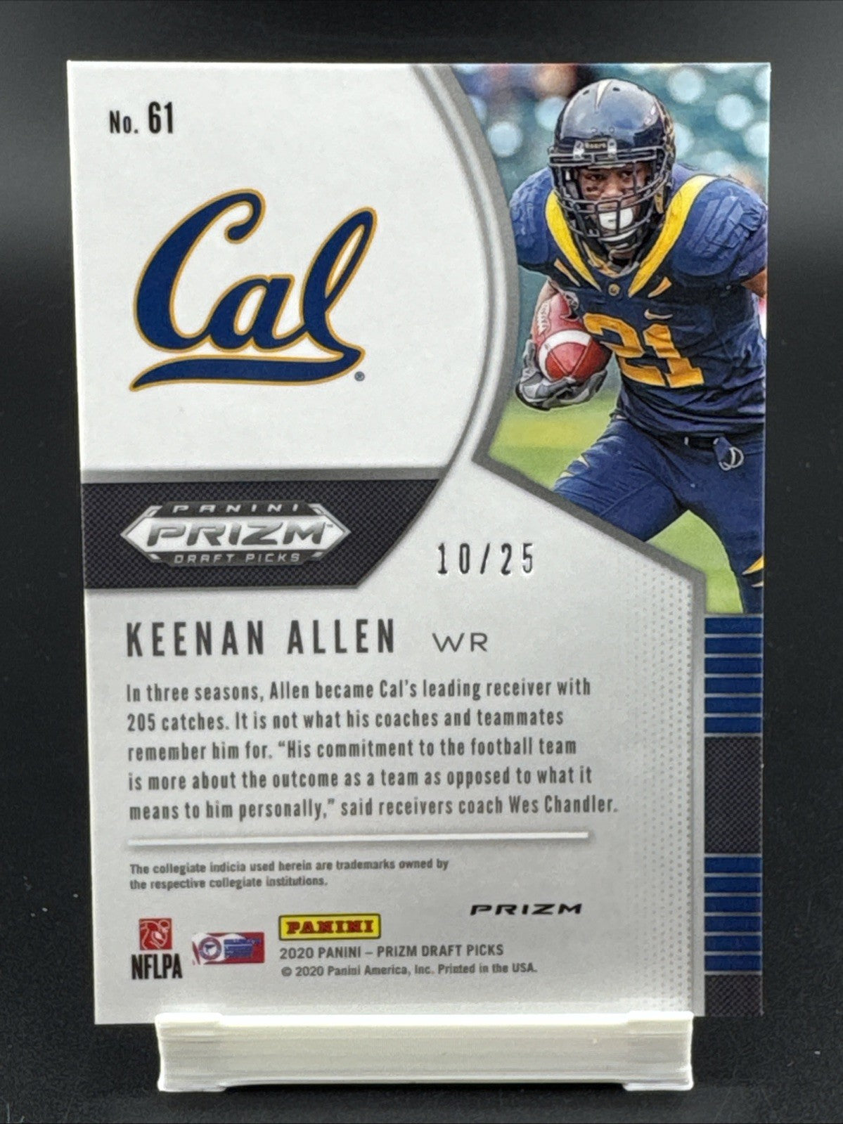 2020 Panini Prizm Draft Picks Keenan Allen 10/25 Scope #61