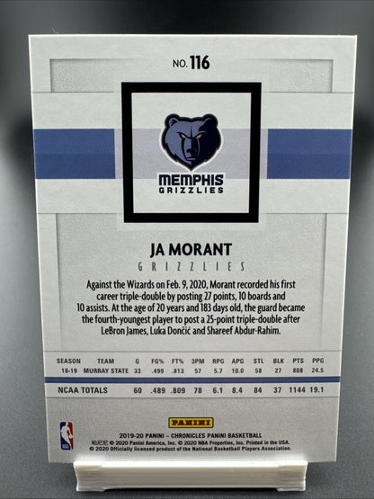 2019-20 Panini Chronicles Ja Morant Rookie #116