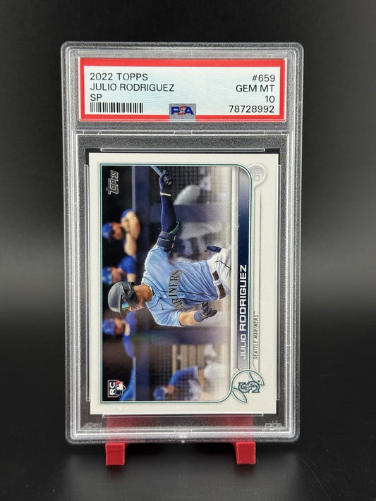 2022 Topps Julio Rodriguez 659 RC SP PSA 10 Seattle Mariners