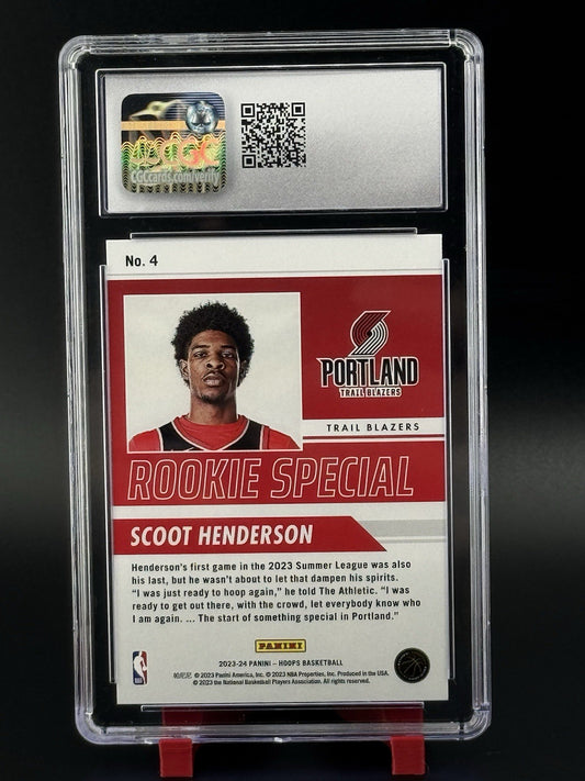2023 Hoops #4 Scoot Henderson Rookie Special CGC 10