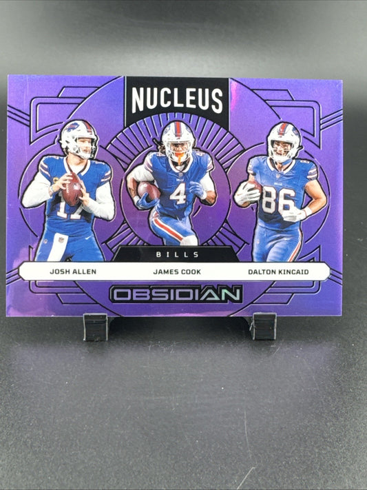 2024 Panini Obsidian Nucleus Josh Allen/ James Cook/ Dalton Kincaid 7/50 #8