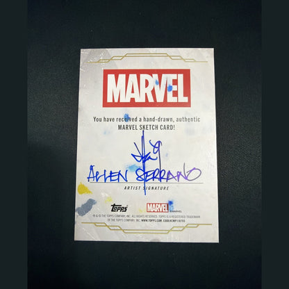 2025 Topps Chrome Marvel Studios CYCLOPS ARTIST SKETCH AUTO # 1/1 Allen Serrano