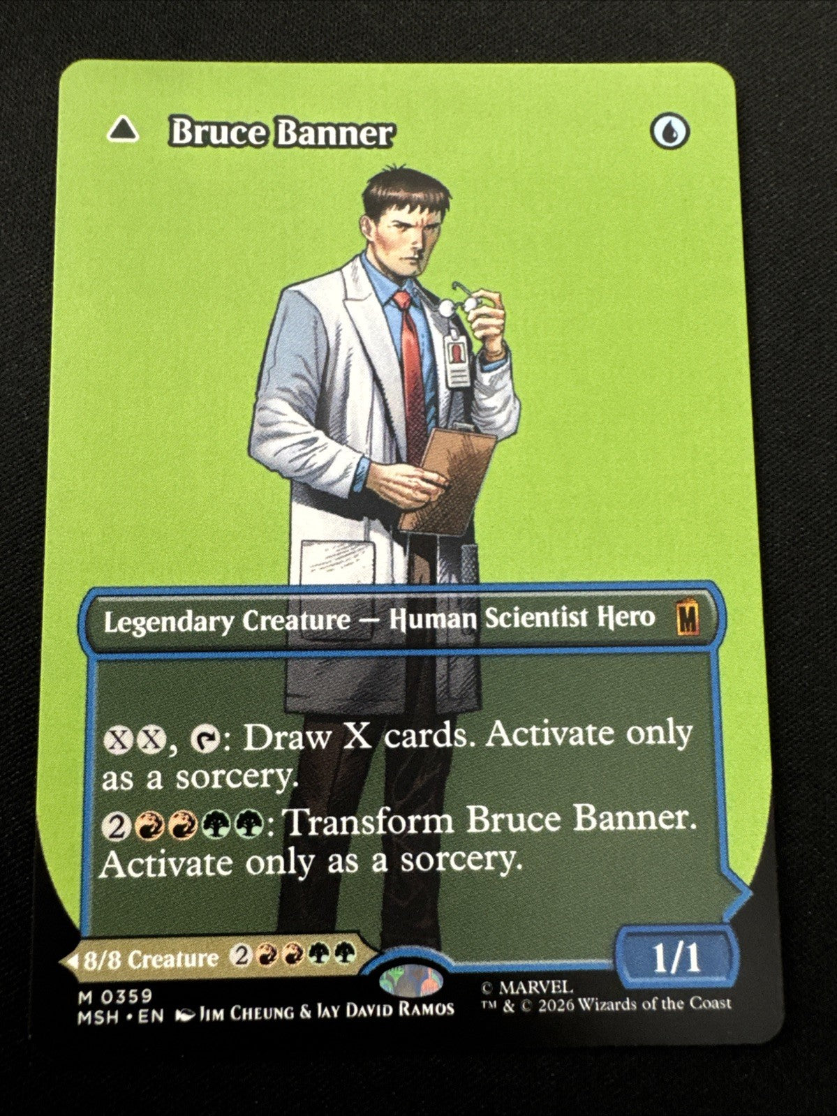 1x Bruce Banner // The Incredible Hulk (0359) - Borderless MTG - Marvel Super He