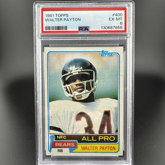 1981 Topps #400 Walter Payton PSA 6 Chicago Bears HOF