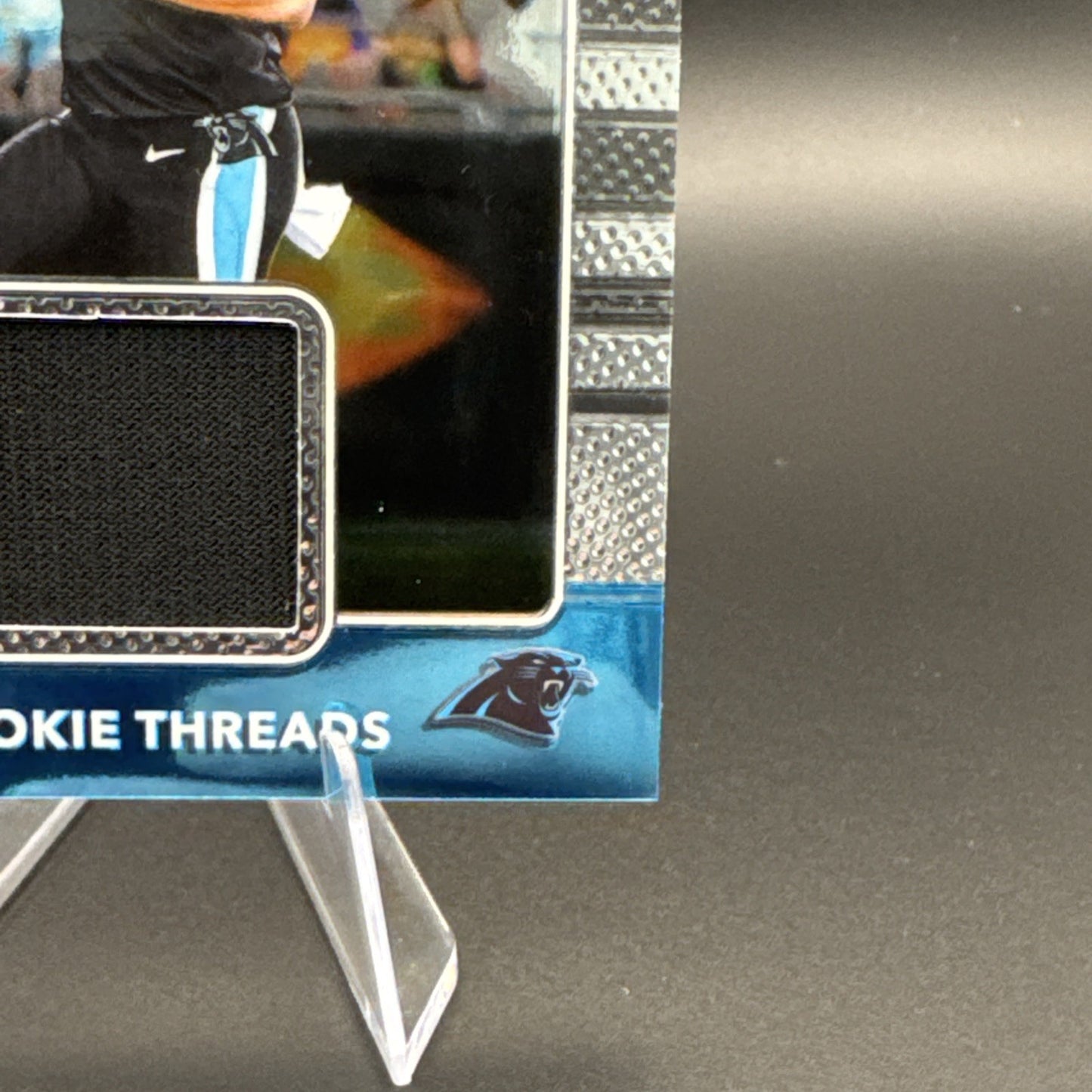 Christian McCaffrey 2017 Panini Donruss Optic #5 Rookie Threads Patch RC