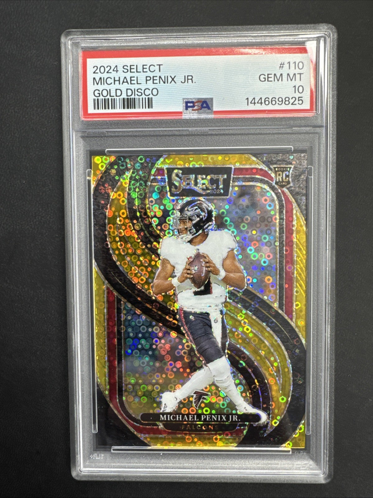 2024 Select Michael Penix JR Gold Disco 3/10 PSA 10