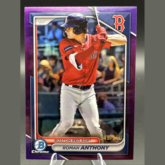 2024 Bowman Chrome ROMAN ANTHONY #BCP-235 PURPLE REFRACTOR #/250 Red Sox