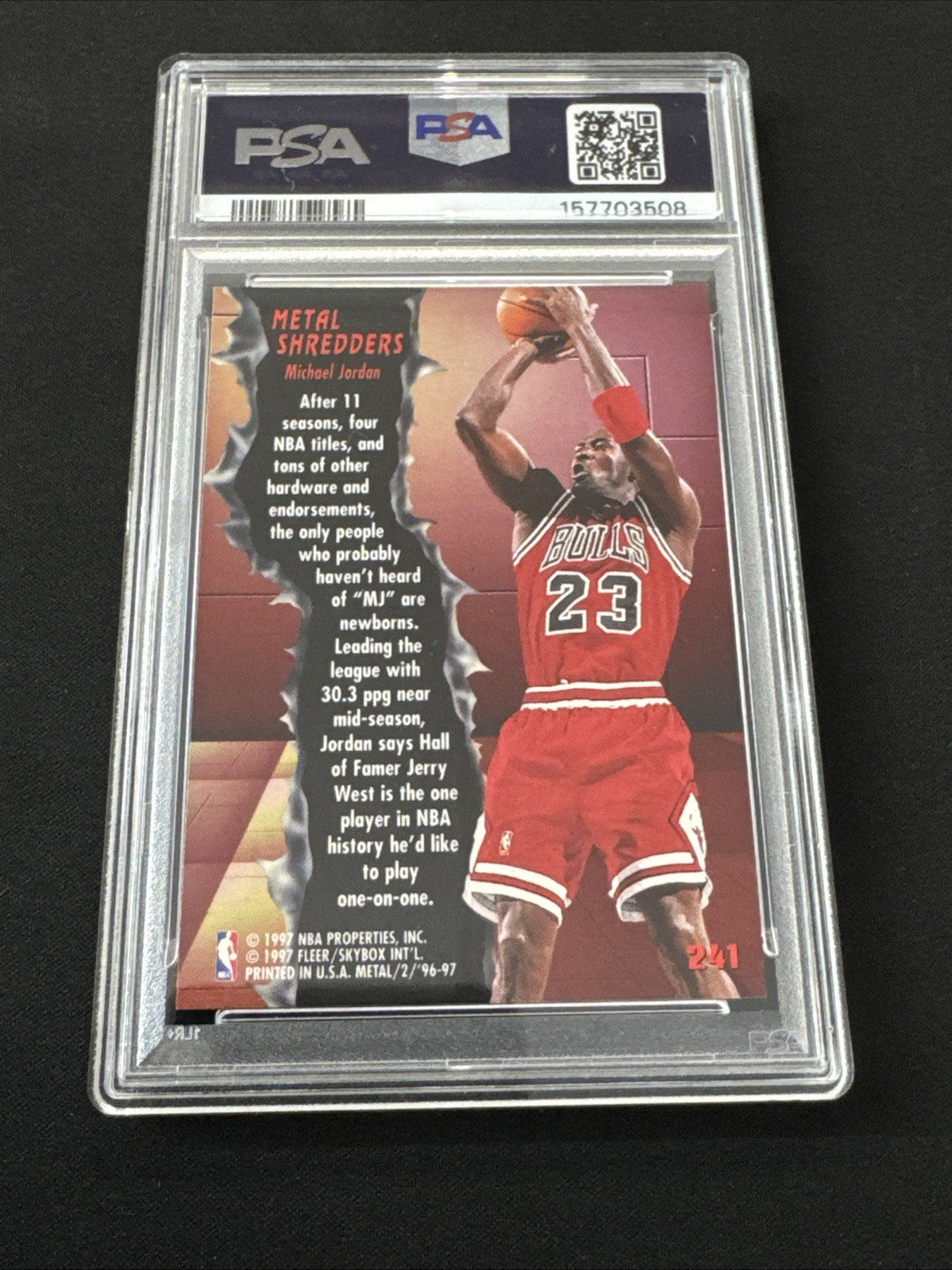 1996-97 Fleer Metal - Metal Shredders Michael Jordan #241