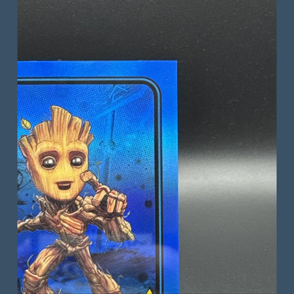 Groot 2025 Topps Chrome Marvel /299 Blue Refractor #35