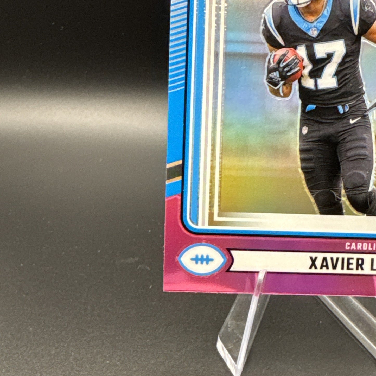 2024 Panini Donruss Rated Rookie Optic Preview Pink Prizm #323 Xavier Legette RC