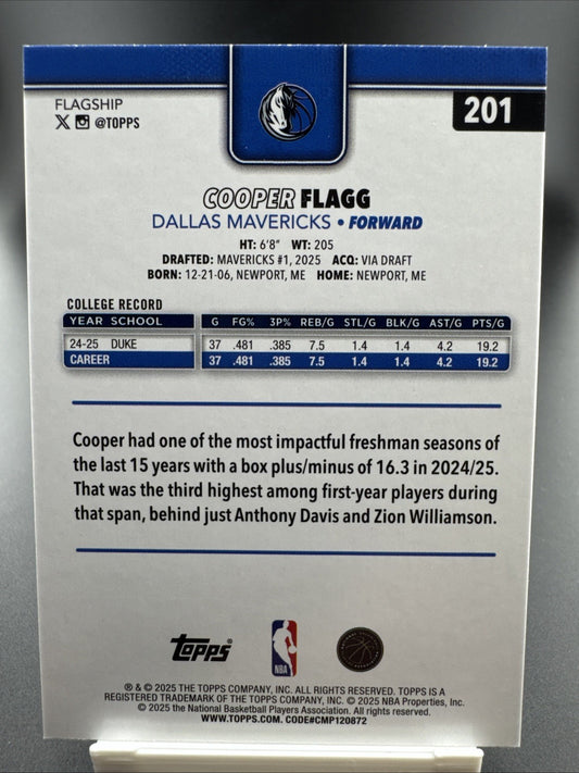2025-26 Topps - Cooper Flagg #201 Diamante (RC)