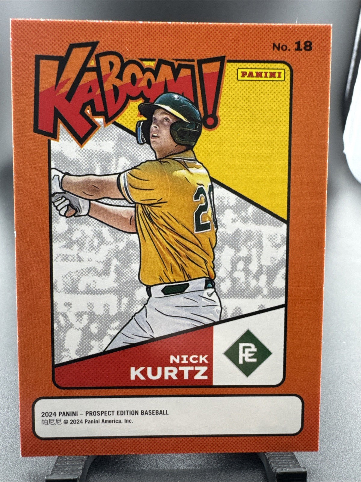 2024 Panini Prospect Edition KABOOM! Case Hit NICK KURTZ Athletics #18