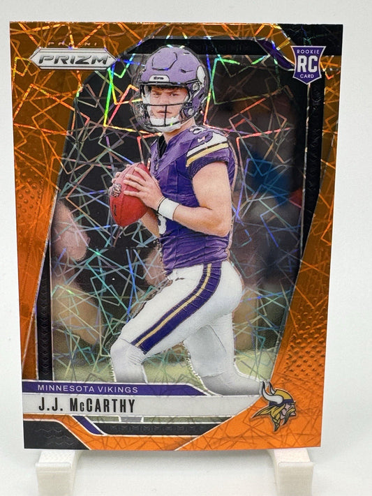 2024 Prizm JJ MCCARTHY J.J. Orange Lazer #400 Laser Rookie RC Vikings