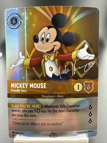 Mickey Mouse - Friendly Face (Alternate Art) 18 Disney 100 Promos Holo