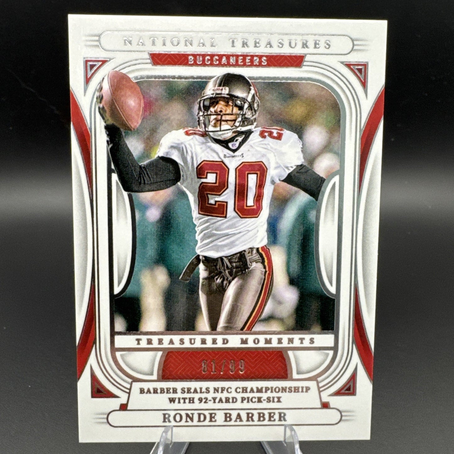 2024 Ronde Barber National Treasures Treasured Moments Holo Silver #TM-RB 81/99