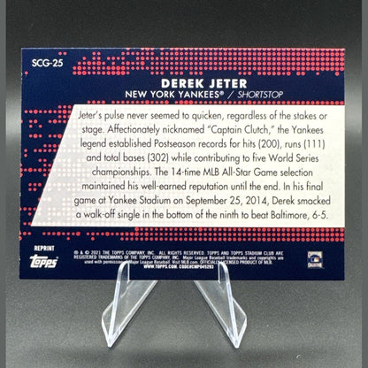 2021 Topps Stadium Club Derek Jeter #SCG-25 “1992 Draft Pick” (reprint)