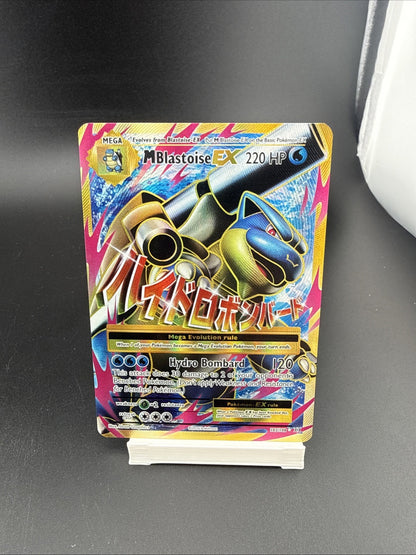 Pokemon M Blastoise EX Full Art Holographic Card 102/108 Evolutions RARE