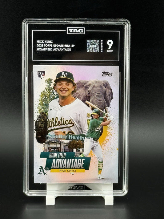 Nick Kurtz-2025 Topps Update Home Field Advantage #HA-49 (RC) Case Hit TAG 9