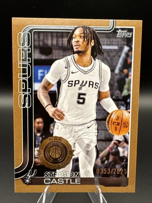 2025-26 Topps Stephon Castle #197 All Rookie Team San Antonio Spurs 353/2025