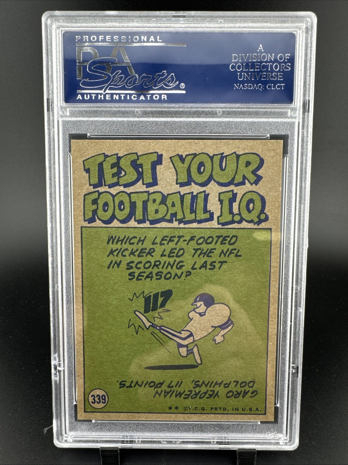 1972 Topps Floyd Little In Action #339 PSA 9
