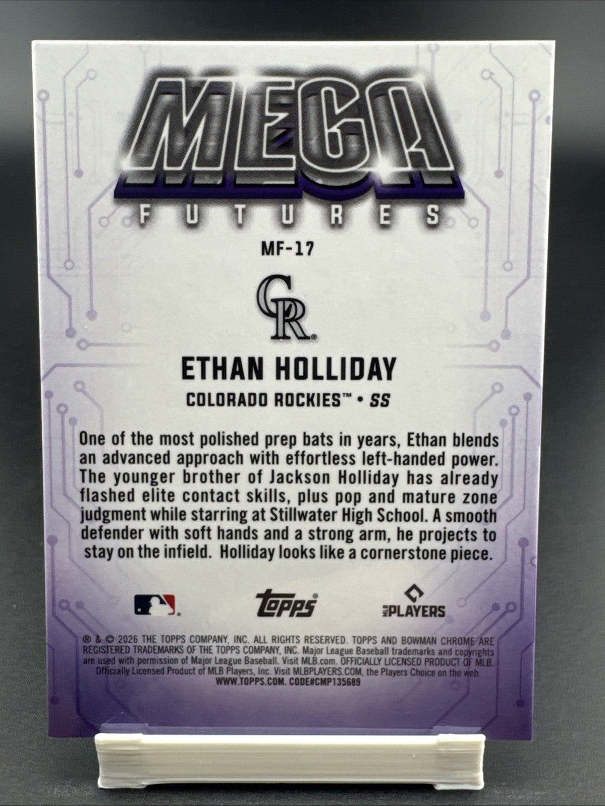 2026 Bowman Chrome Mojo Refractor Ethan Holliday Mega Futures MF-17