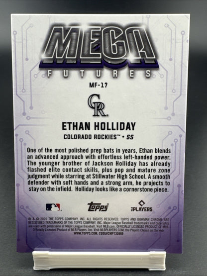 2026 Bowman Chrome Mojo Refractor Ethan Holliday Mega Futures MF-17