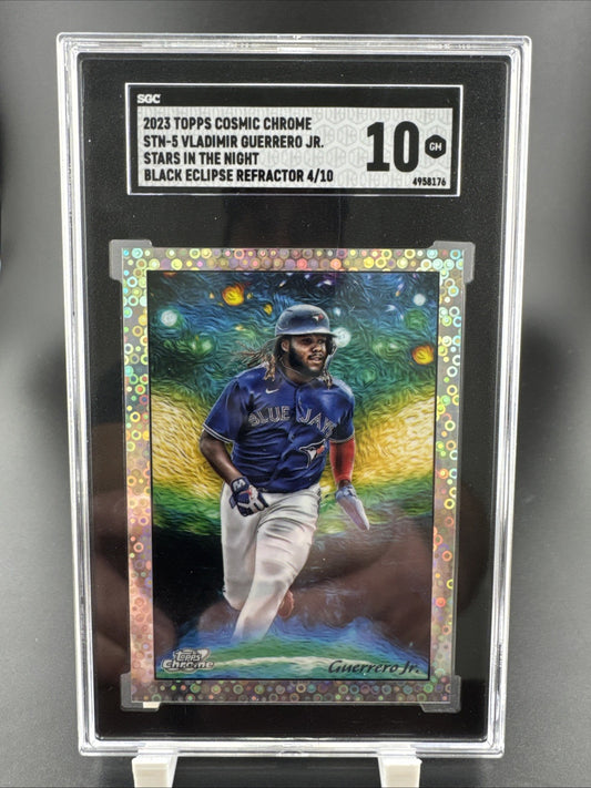 2023 Topps Cosmic Chrome STN-5 Vladimir Guerrero Jr Black Eclipse Refractor 4/10