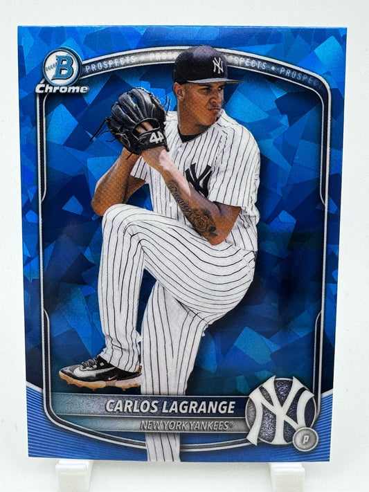 🔥CARLOS LAGRANGE 2025 BOWMAN CHROME DRAFT SAPPHIRE YANKEES BDC-132