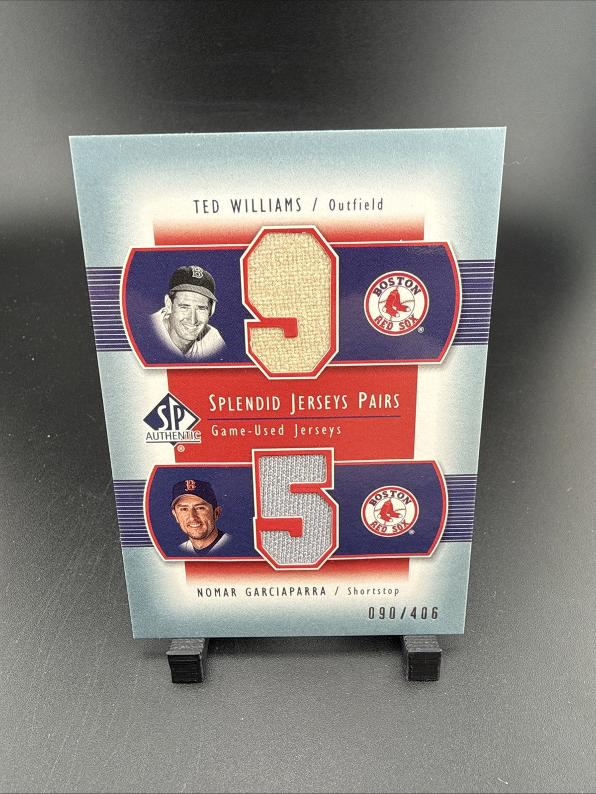 TED WILLIAMS Game Worn Pants ● 2003 UD SP Authentic #TW-NM2 ● /406 ● w/Nomar