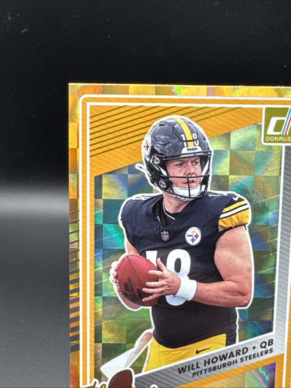 2025 Panini Donruss The Rookies Will Howard No. 10 Pittsburgh Steelers RC