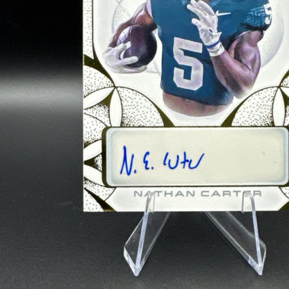 2024 Leaf Trinity-NATHAN CARTER Gold Foil #BA-NC1 Michigan State Falcons Auto RC