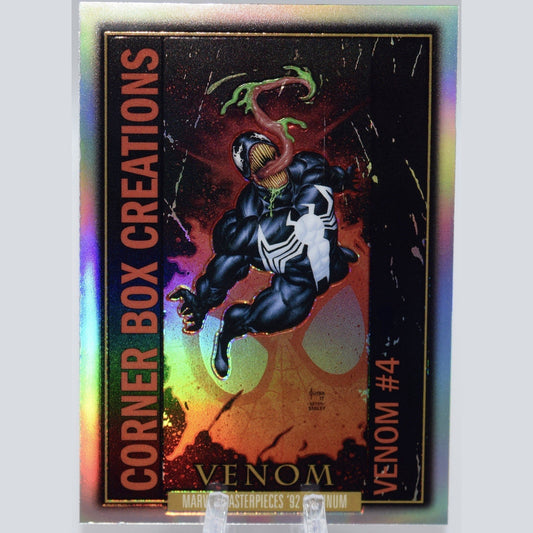 Venom Corner Box Creations Venom #4 Marvel Masterpieces 92 Platimun Rainbow CB-9