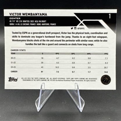 2023-24 Topps Chrome - Victor Wembanyama #1 (RC)