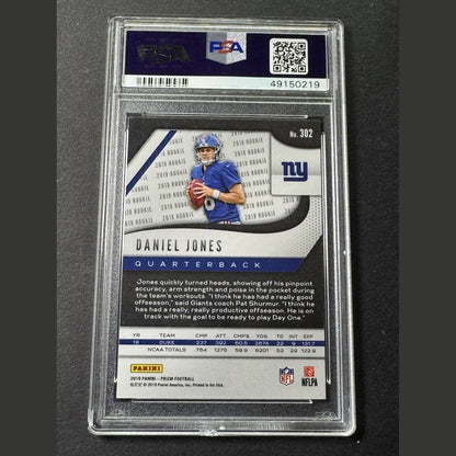 2019 Panini Prizm - Rookies Daniel Jones #302 (RC) PSA 10 Giants/Colts
