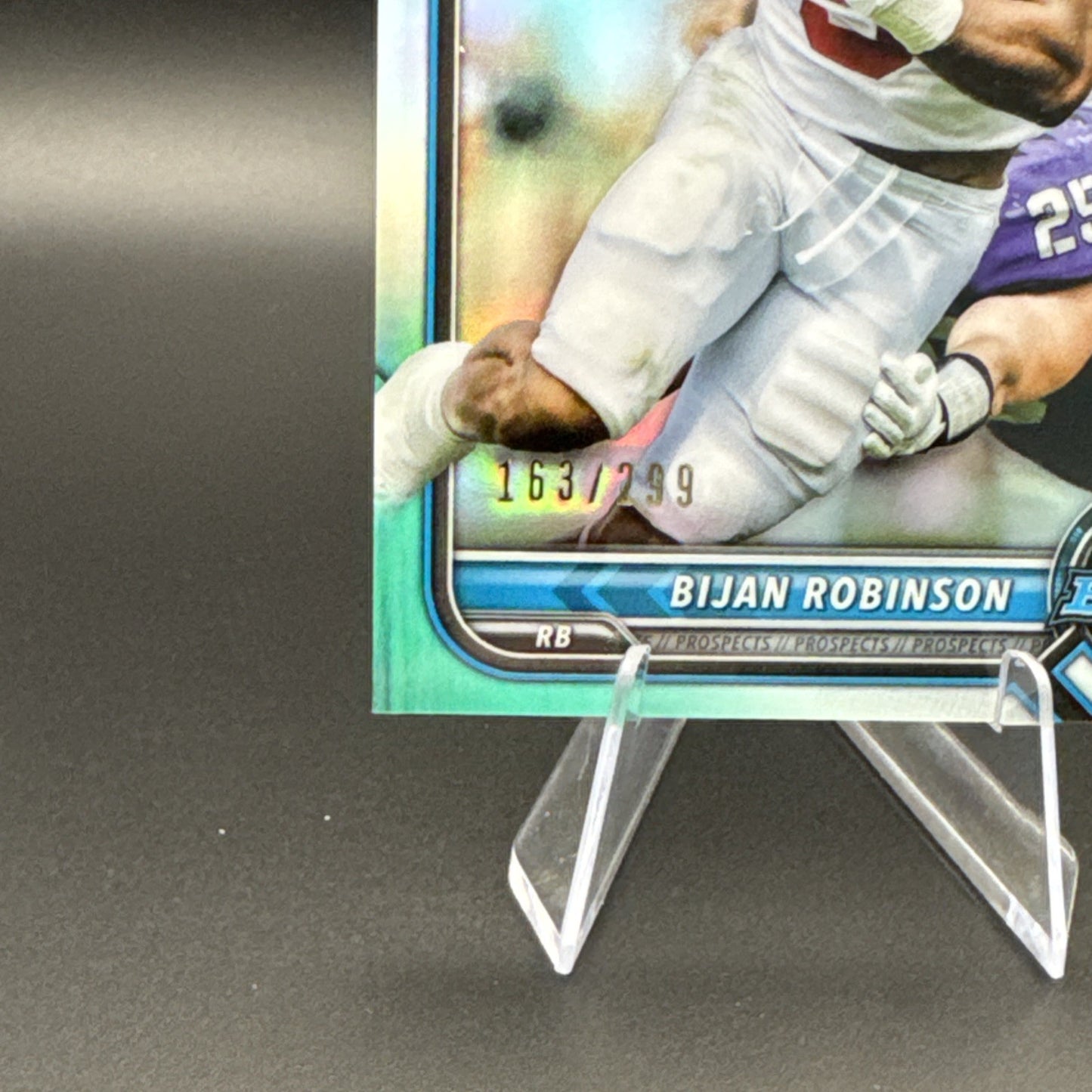 2022 Bijan Robinson 1st Bowman Teal Refractor 163/299 Texas Longhorns #31