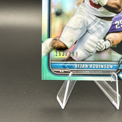 2022 Bijan Robinson 1st Bowman Teal Refractor 163/299 Texas Longhorns #31