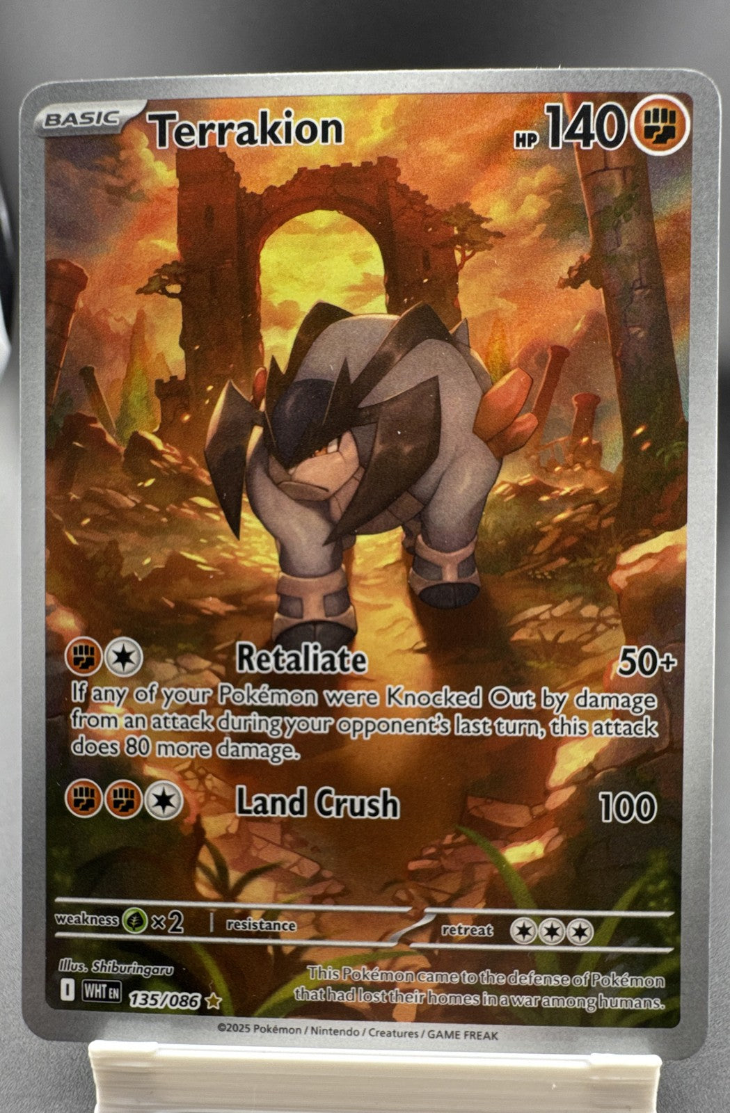 Terrakion 135/086 Sv: White Flare Holo