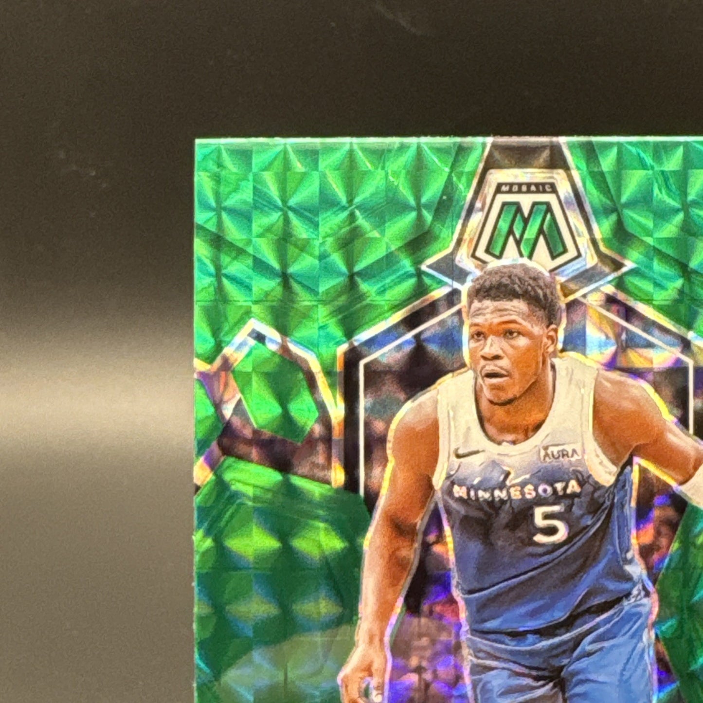 Anthony Edwards 2023 Panini Mosaic #33 Green Mosaic Prizm Minnesota Timberwolves