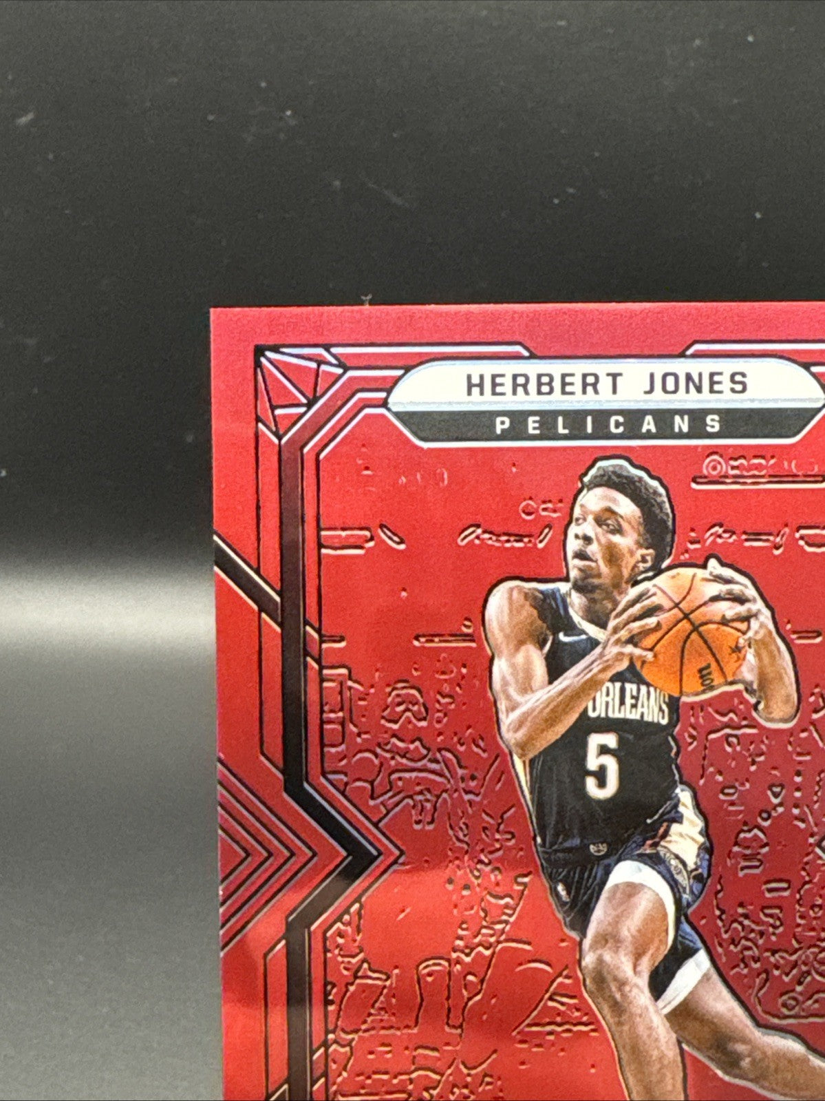 2021-22 Panini Obsidian Basketball Herbert Jones Red Flood Rookie #178 Pelicans