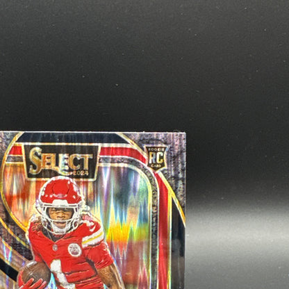 2024 Panini Select Premier Level Xavier Worthy #119 Black, Yellow & Red Shock