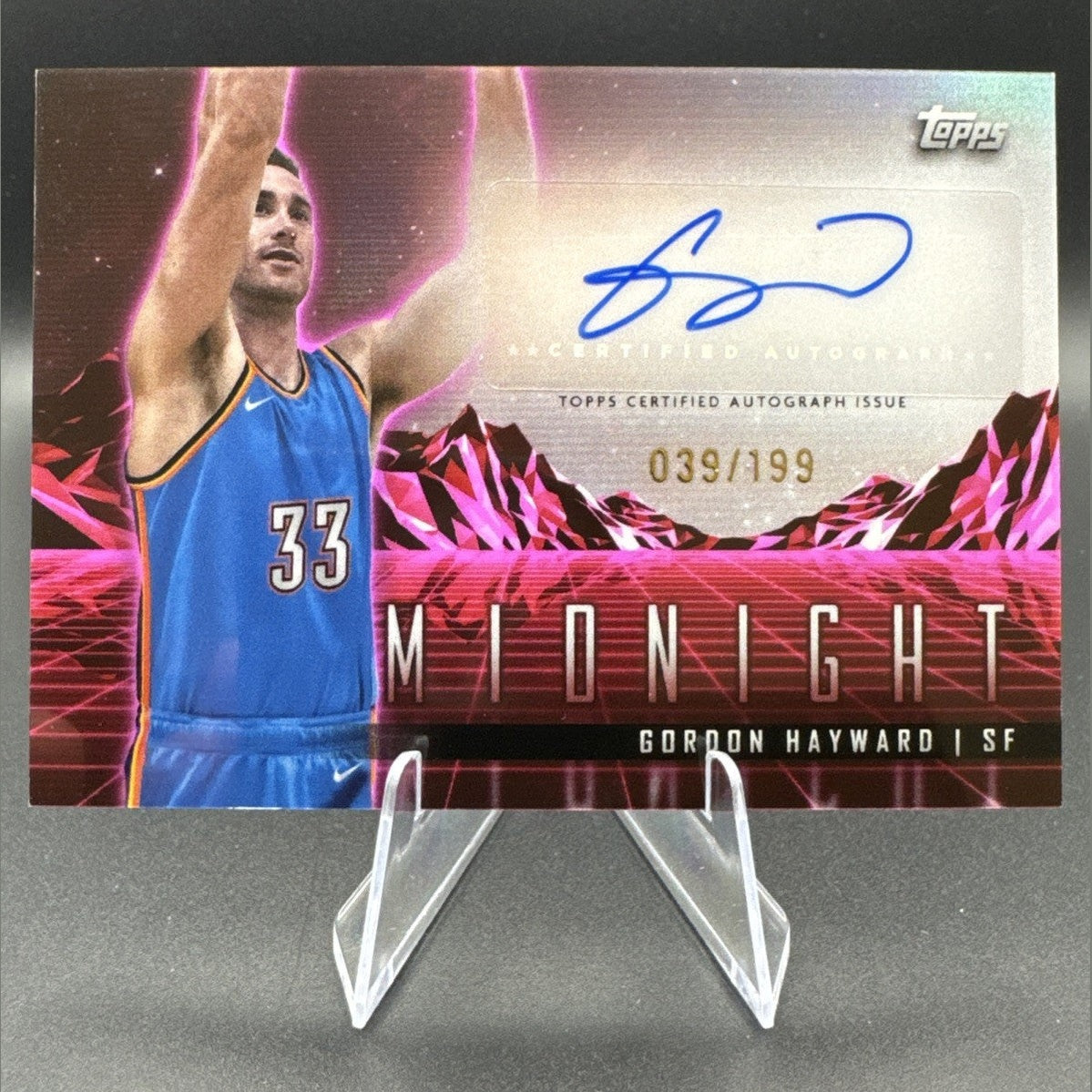 2024 Topps Midnight Basketball Gordon Hayward Horizon Signatures #HS-GH