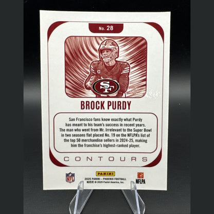 Brock Purdy #28 2025 Panini Phoenix Contours